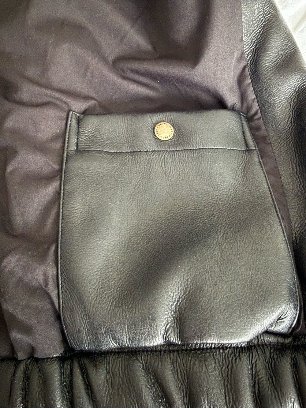 Zara Black Faux Leather Hooded Bomber - Picture 6 of 8